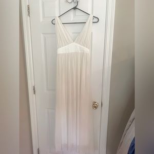 White Grecian maxi dress